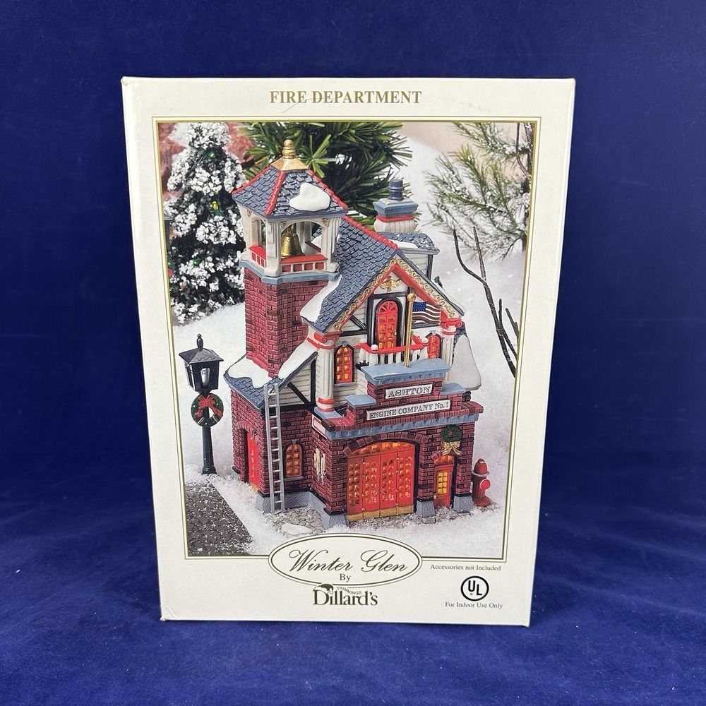 Lemax Christmas Village Ashton Engine Company No. 1 Winter Glen Fire 2001 - Picture 2 of 15